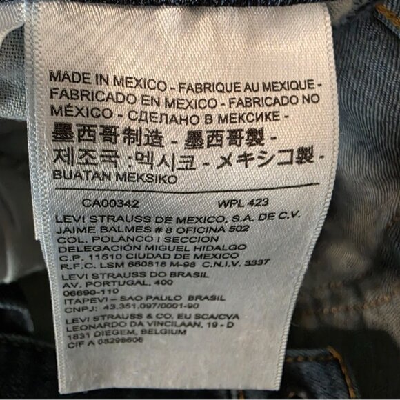 Levis Mens 514 Straight Fit Jeans W38 L30 Dark Wash Denim Cotton Blend - Picture 10 of 10